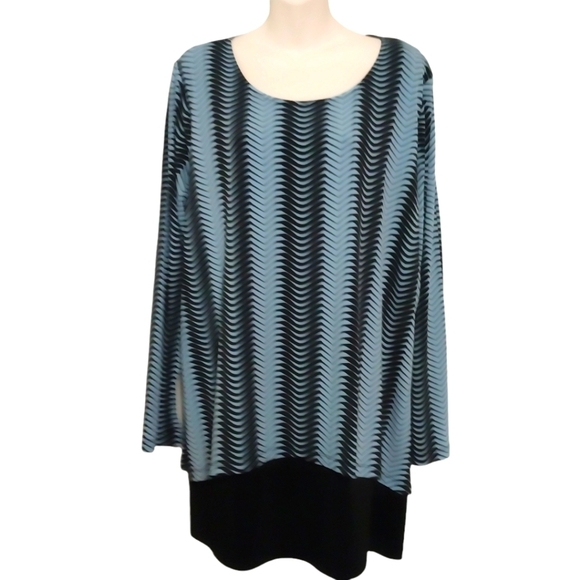 Alfani Woman Long Sleeve Layered Tunic Top Sz 2X - Picture 1 of 6
